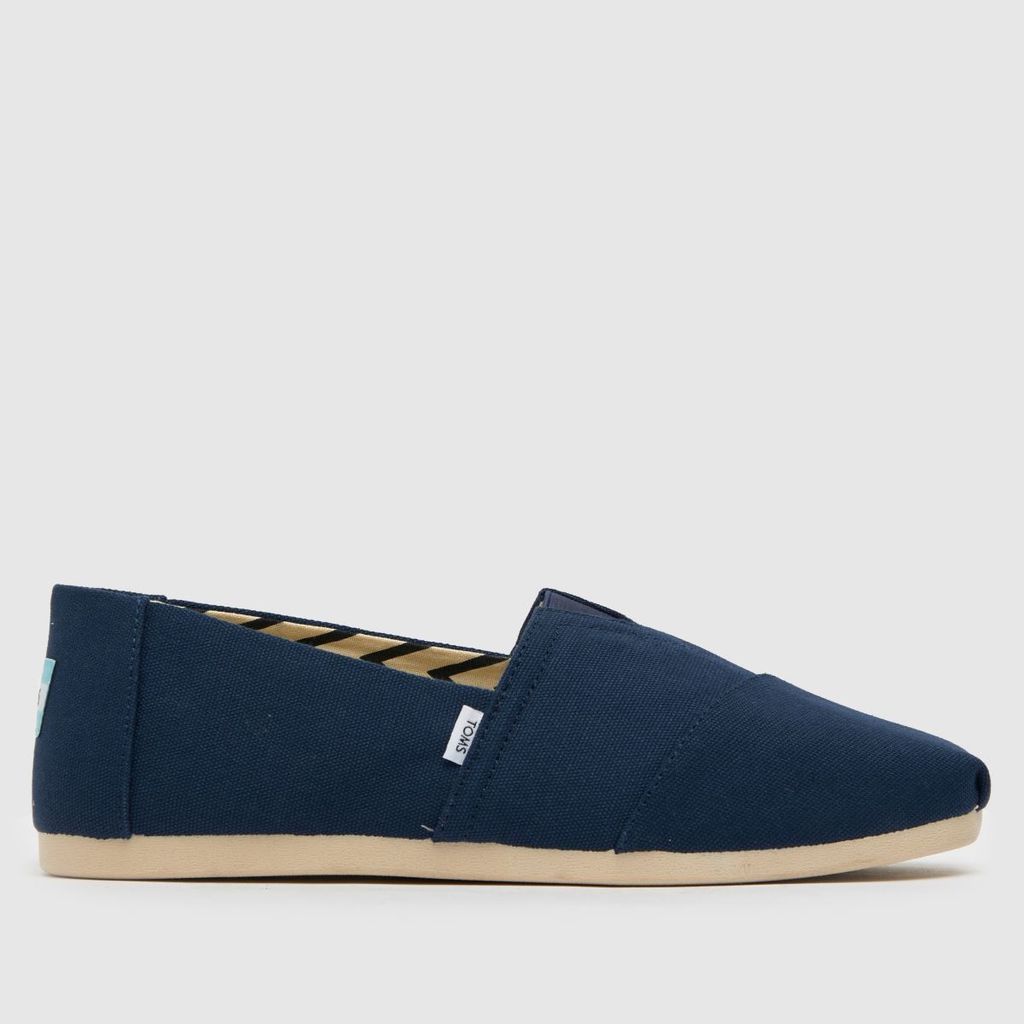 alp recycled cotton vegan shoes in navy