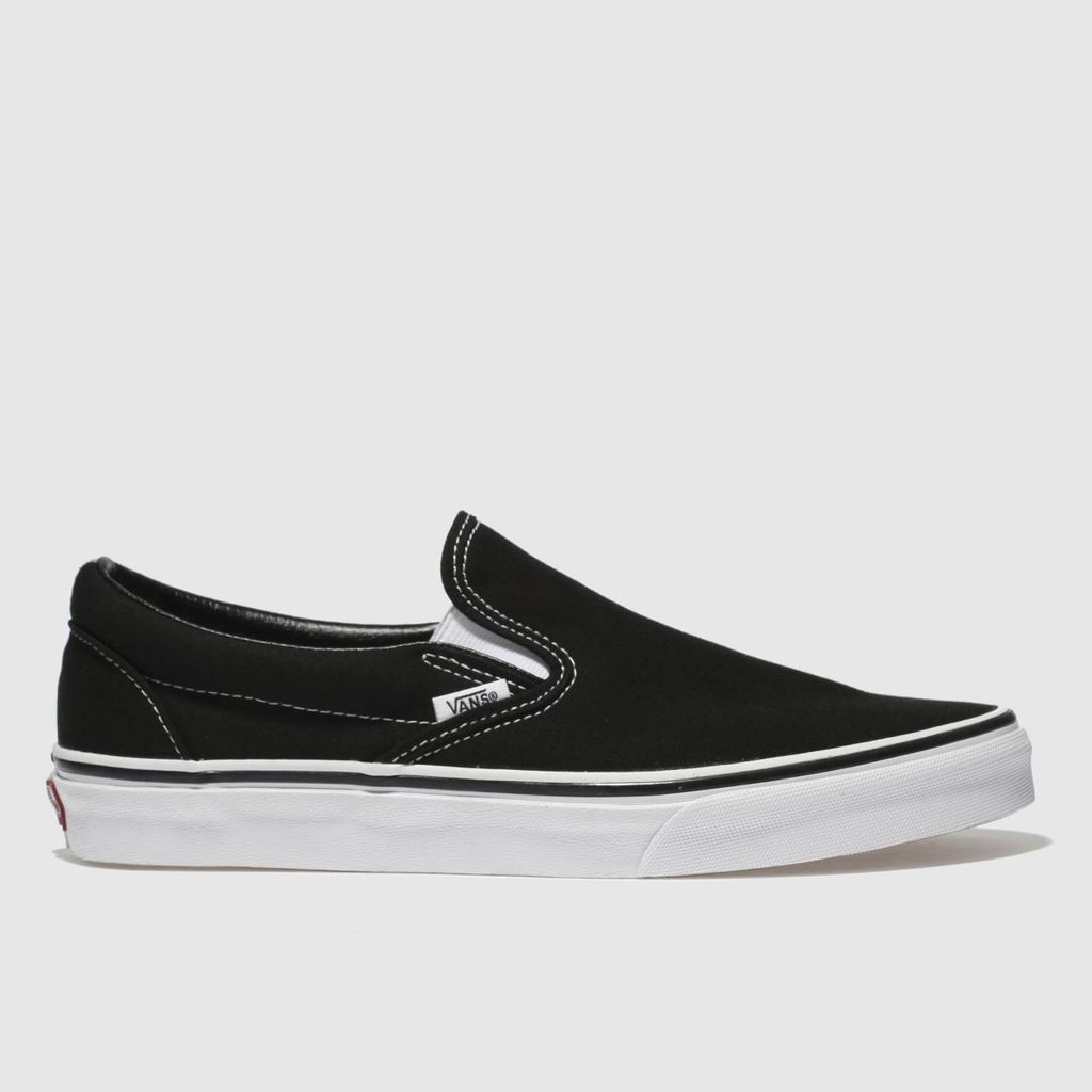 classic slip-on trainers in black & white