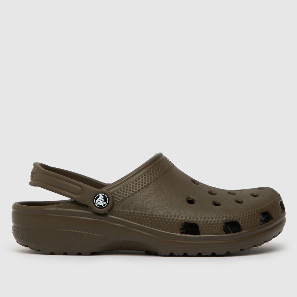 classic clog sandals in brown