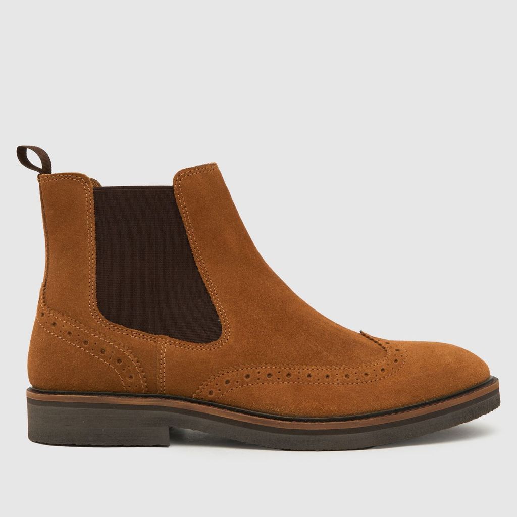 doyle suede brogue boots in tan