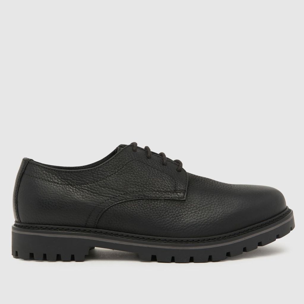 paxon leather lace shoes in black