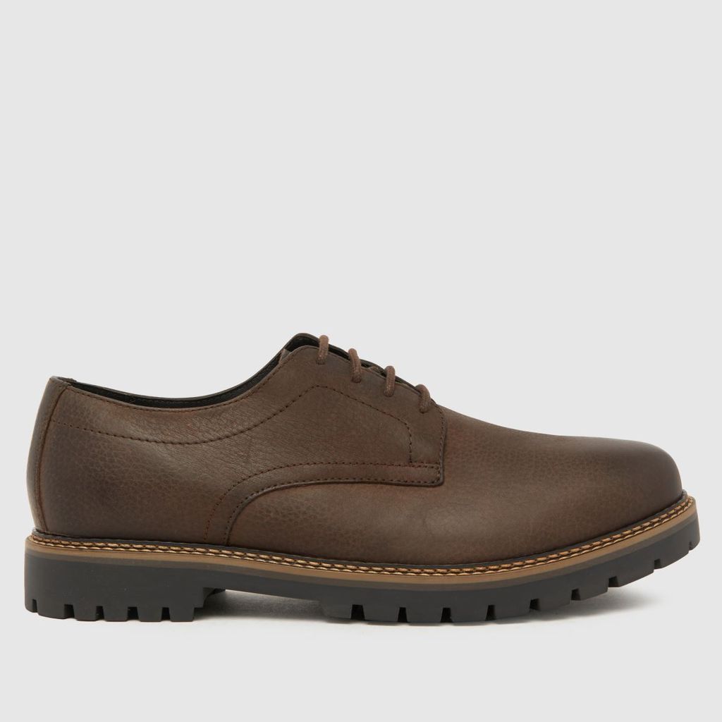 paxon leather lace shoes in brown
