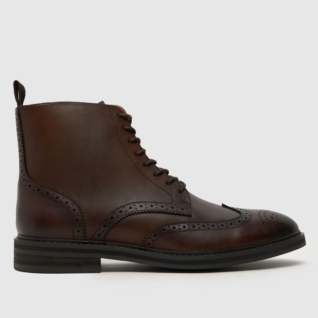draco brogue boots in brown