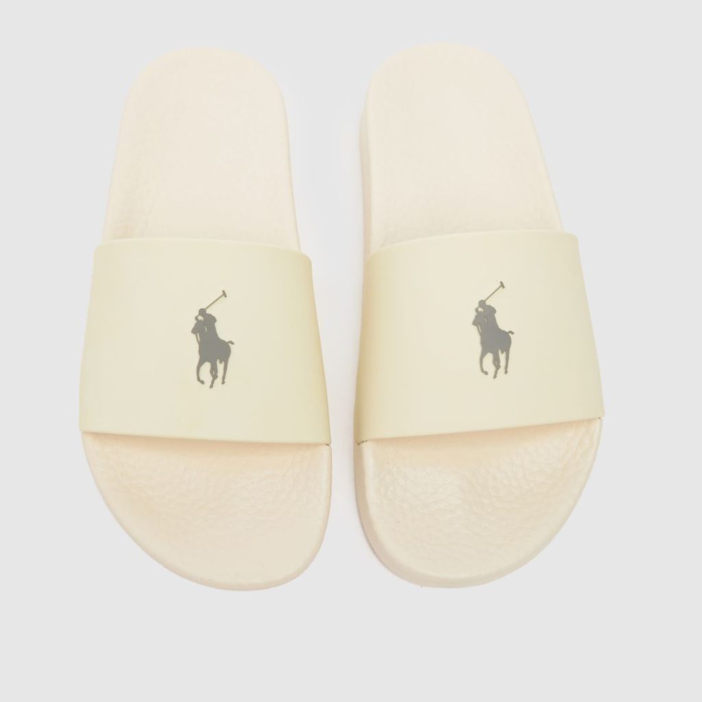 polo slide sandals in beige