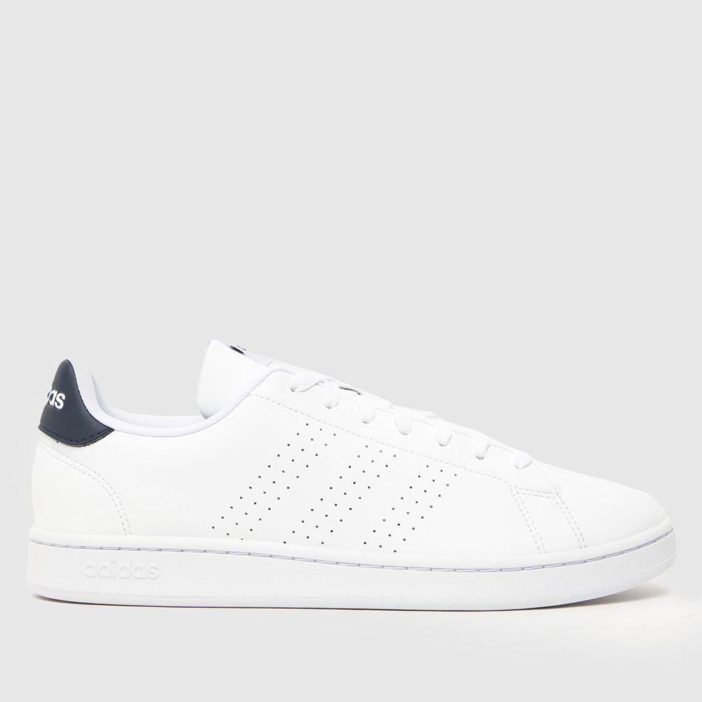 advantage trainers in white & navy