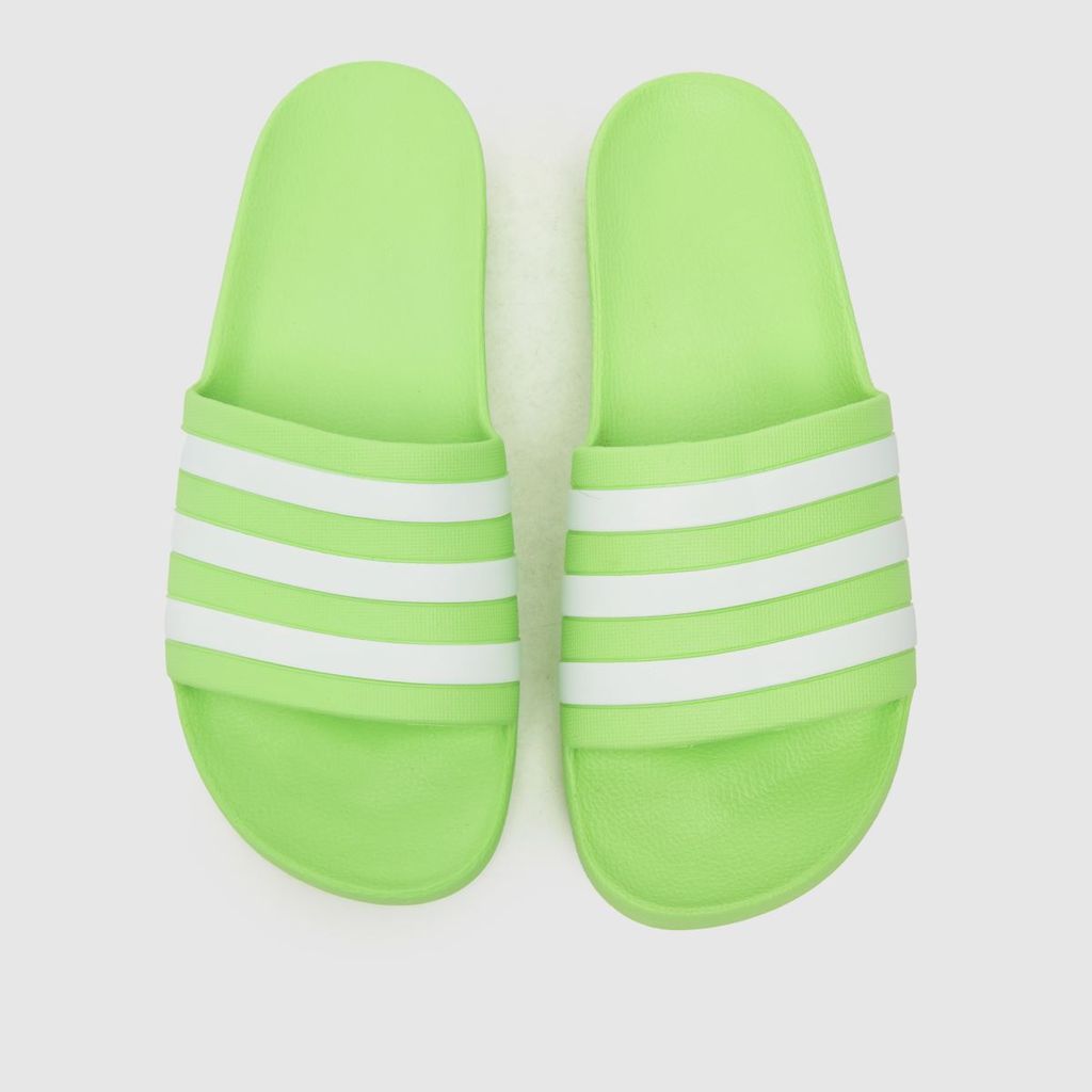 adilette aqua sandals in light green