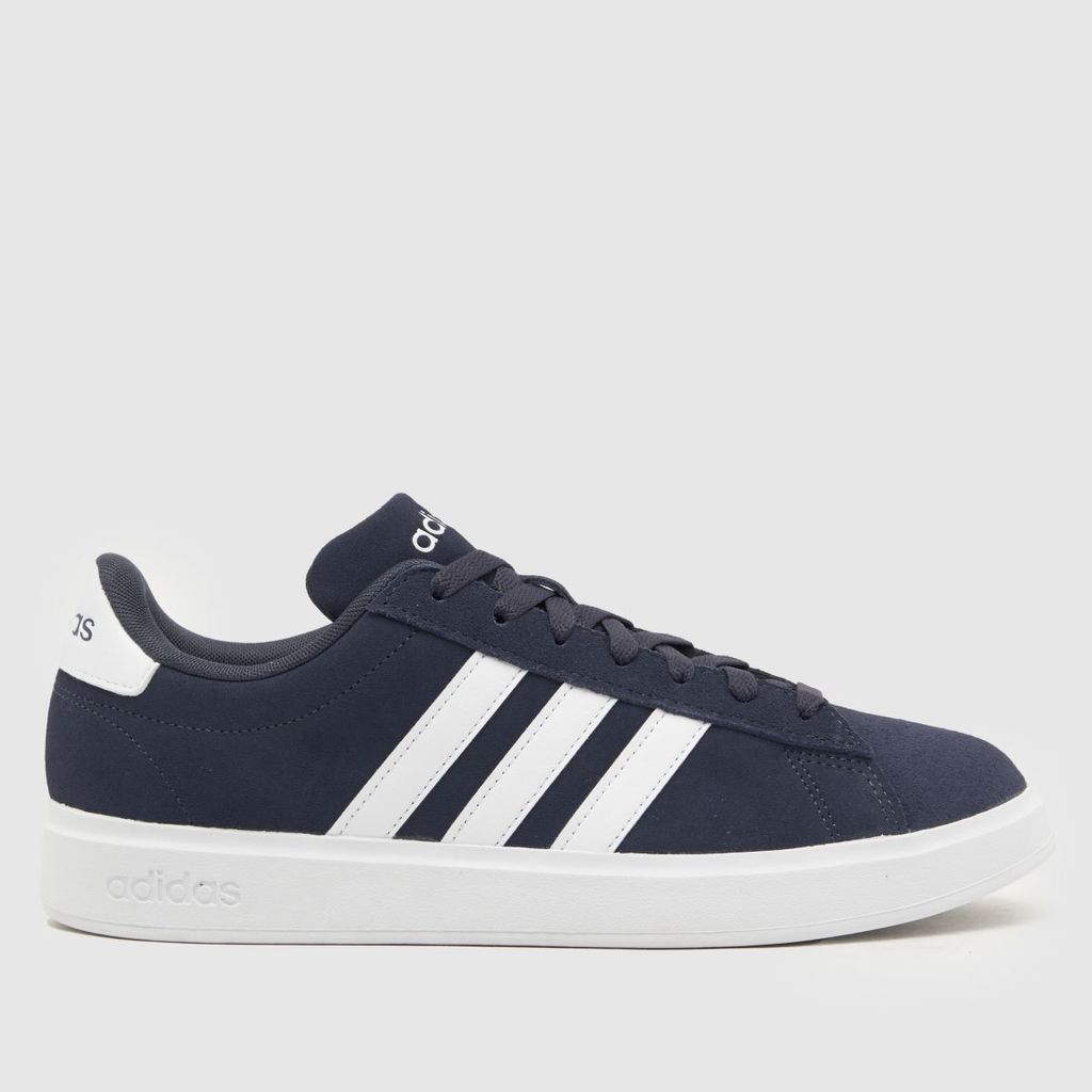 grand court 2.0 suede trainers in navy