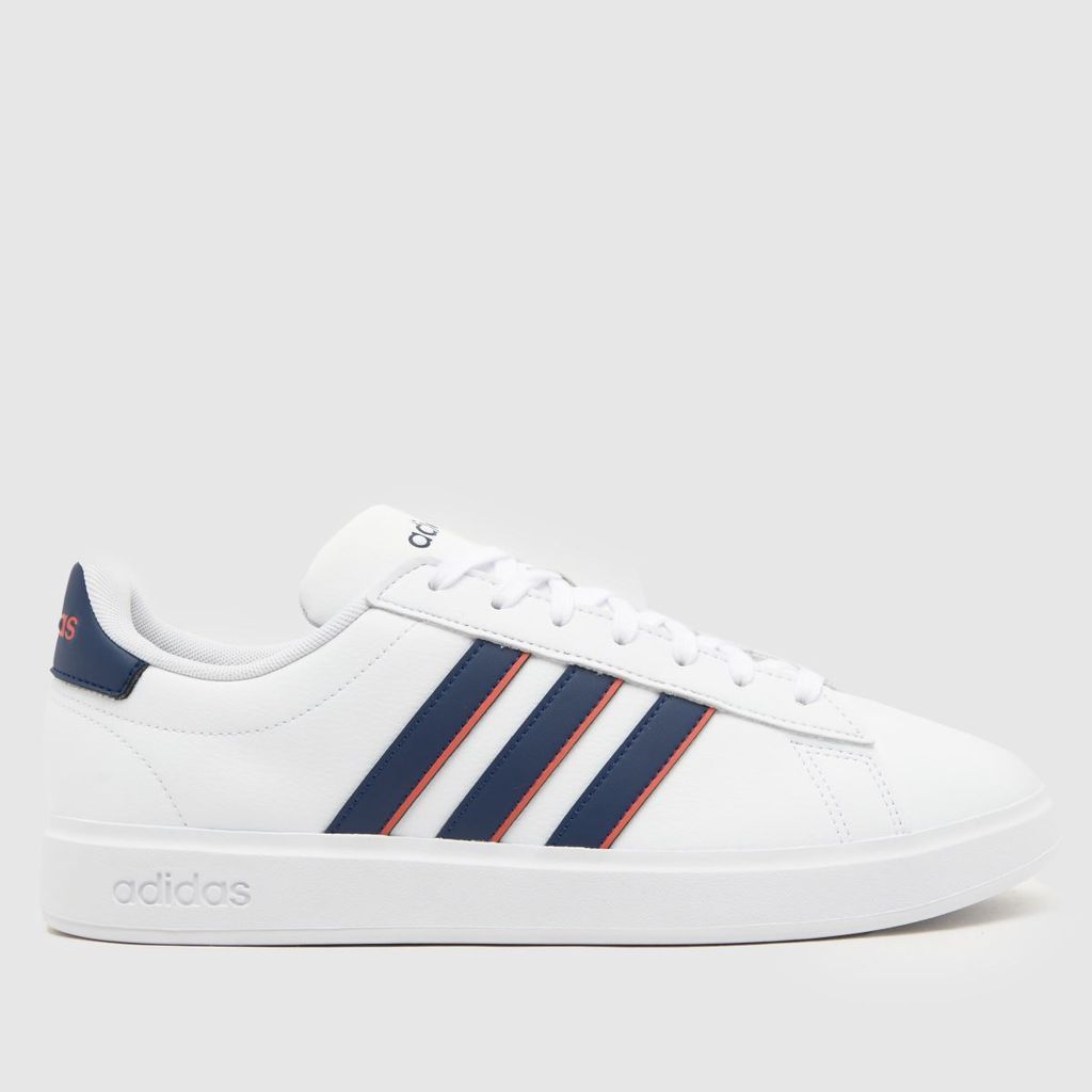 grand court 2.0 trainers in white & navy