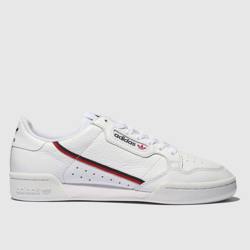 continental 80 trainers in white & red