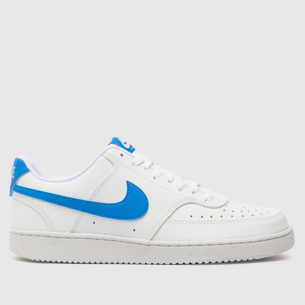 court vision trainers in white & blue