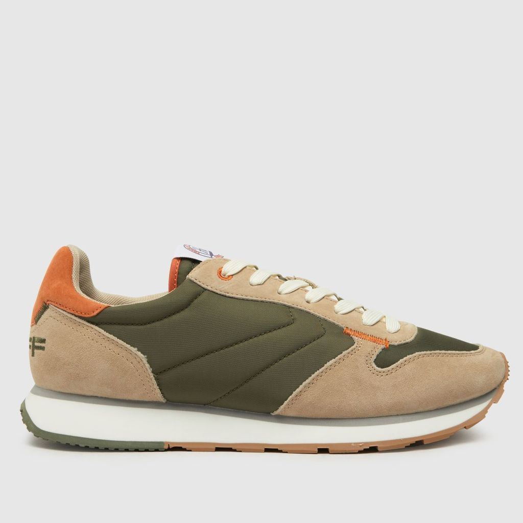 track & field rhodes trainers in green multi