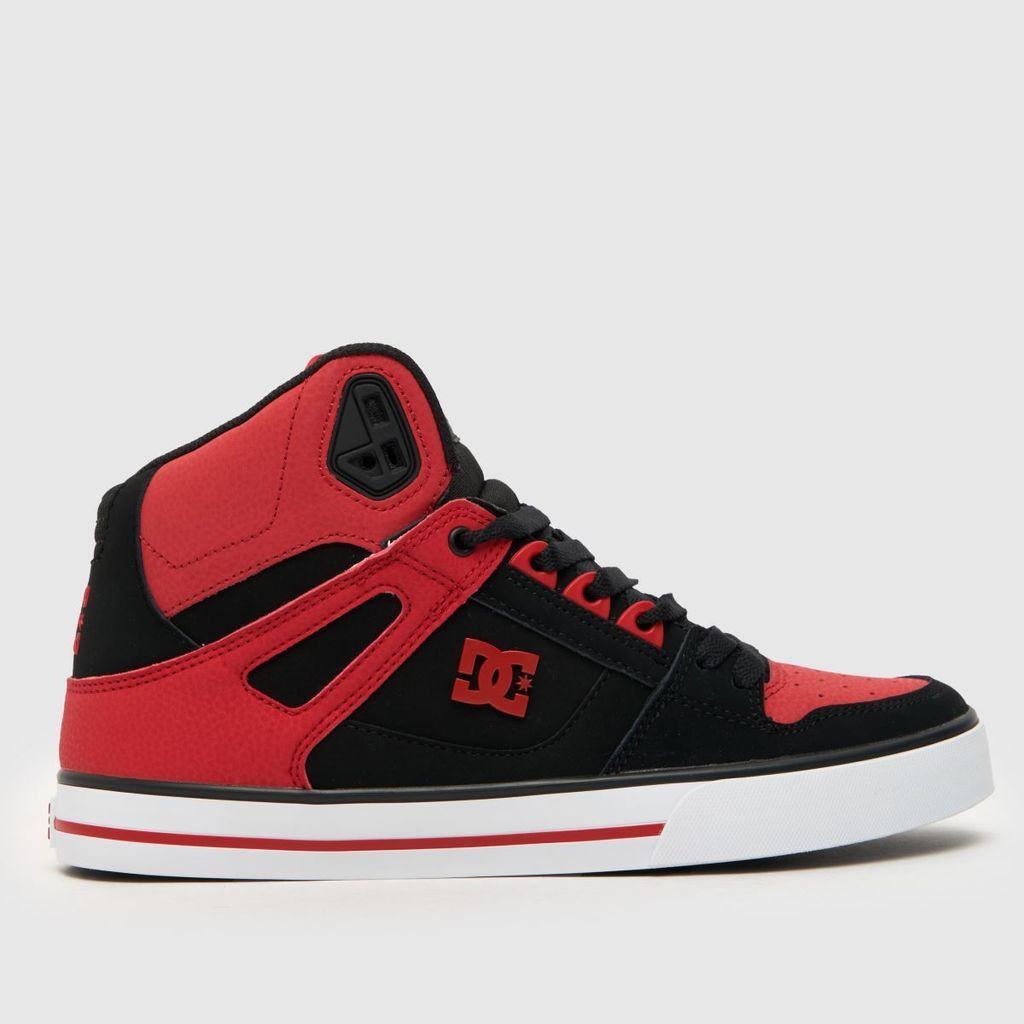 pure high-top wc trainers in black & red