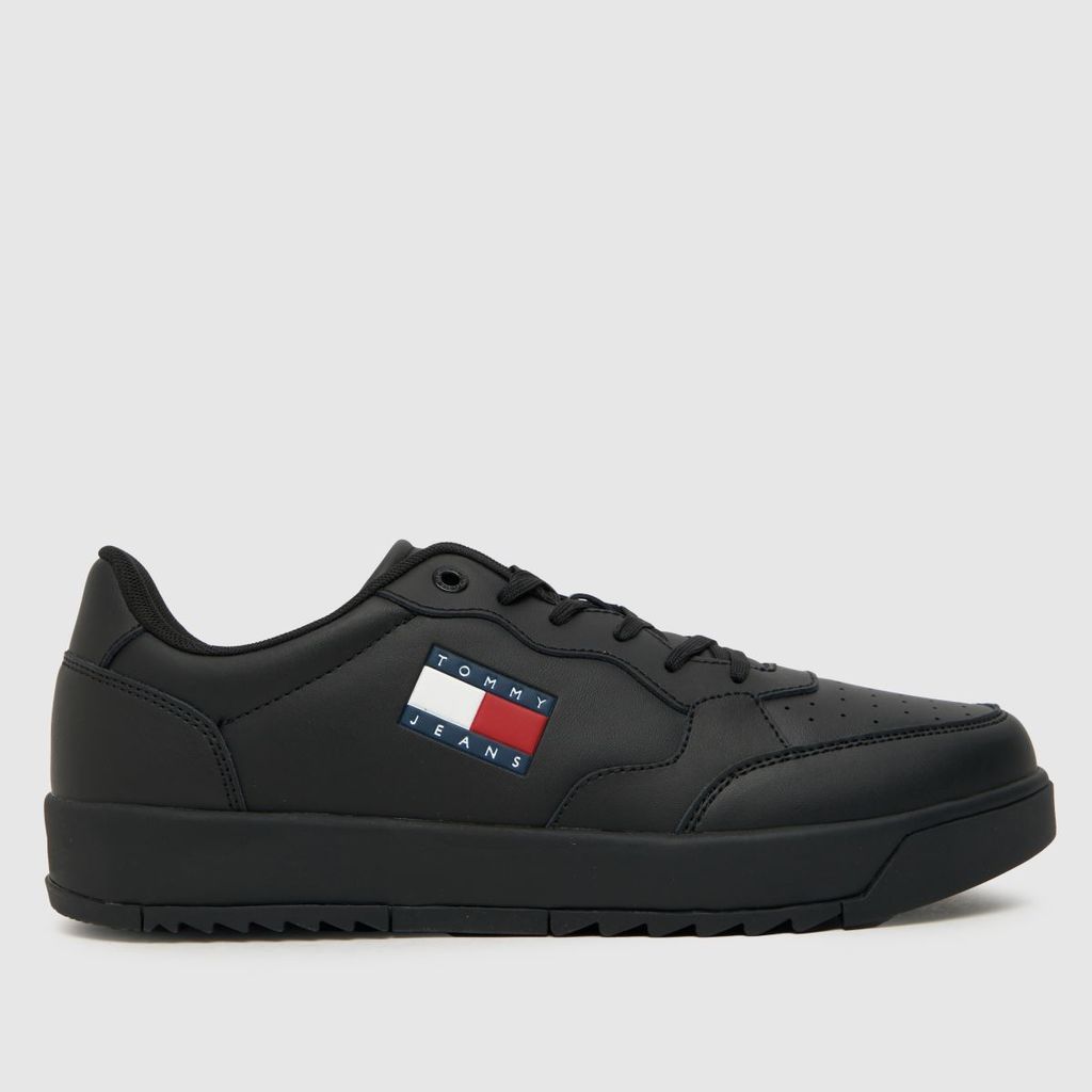 retro essential trainers in black