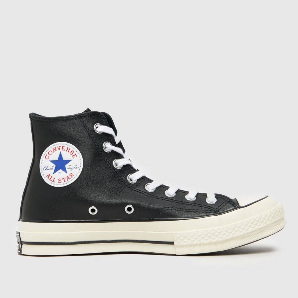 chuck 70 hi leather trainers in black & white