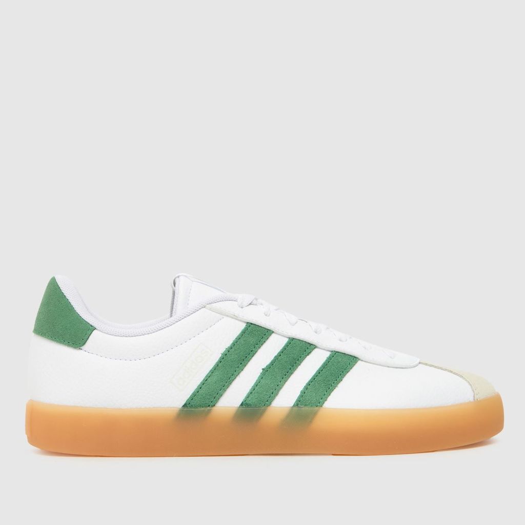 vl court 3.0 trainers in white & green