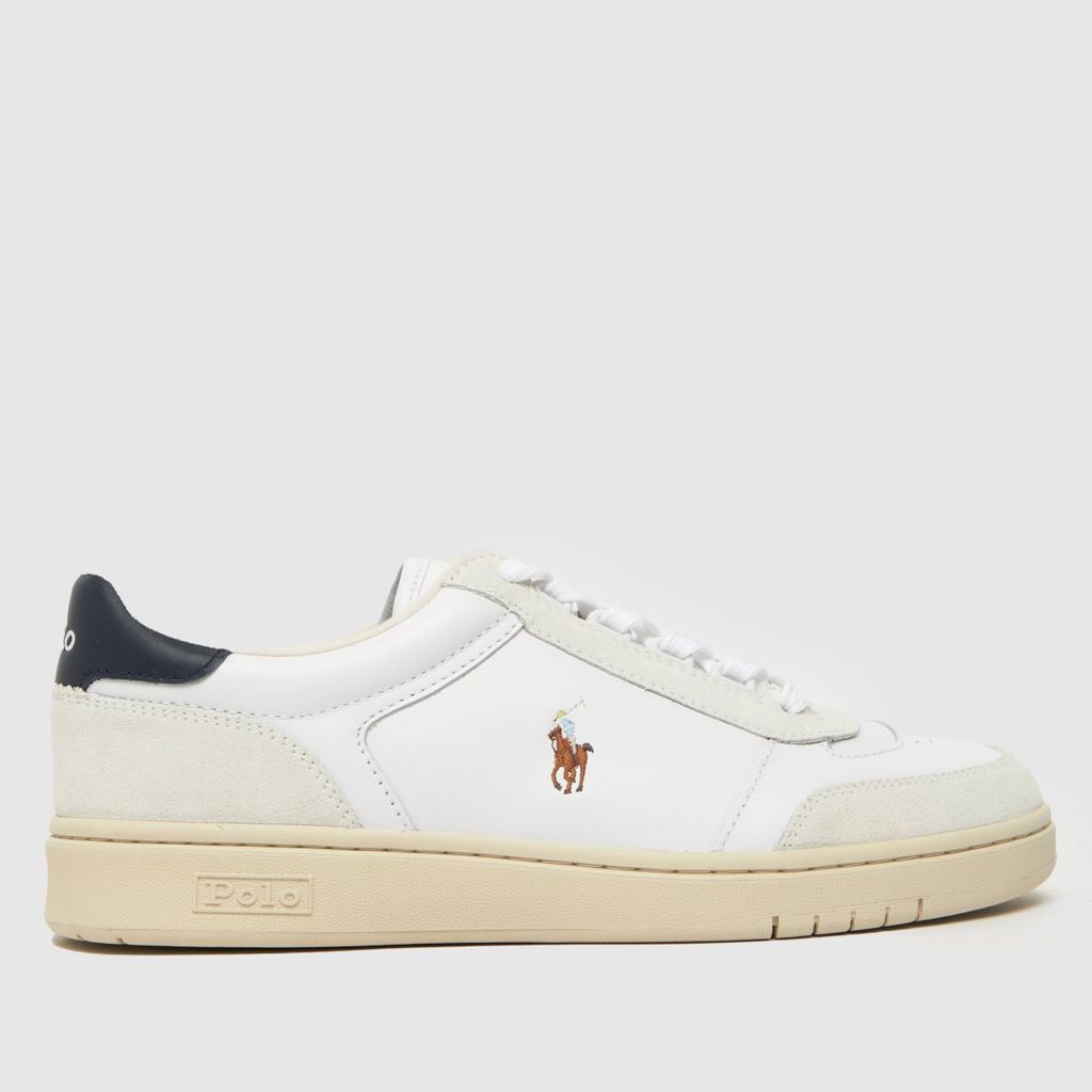 court sport trainers in white & navy