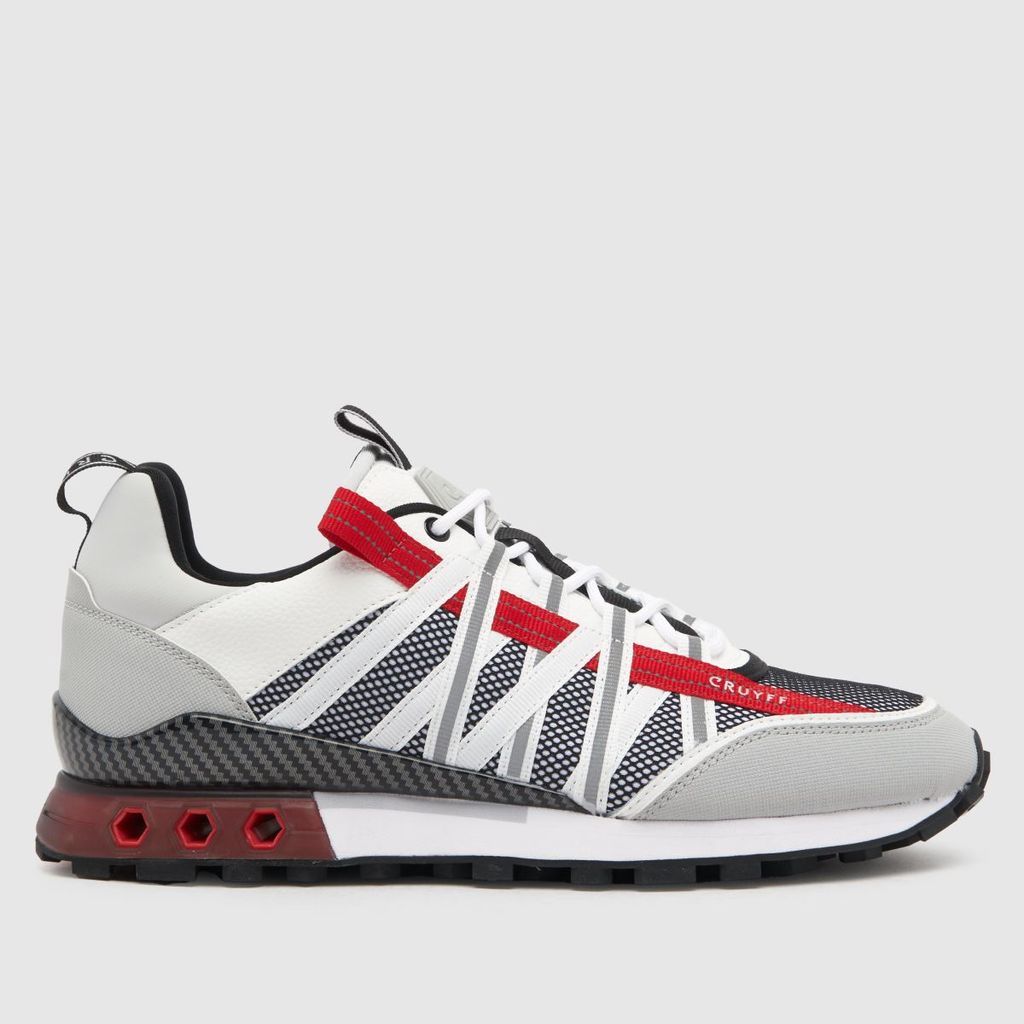 fearia hex-tech trainers in white & red