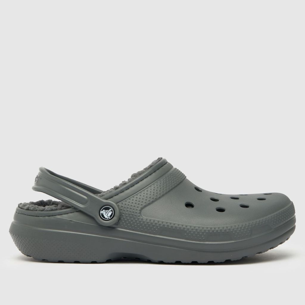 classic lined clog sandals in grey