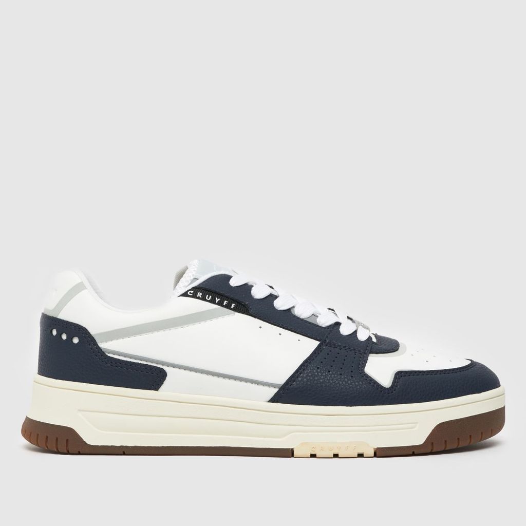 collegam trainers in white & navy