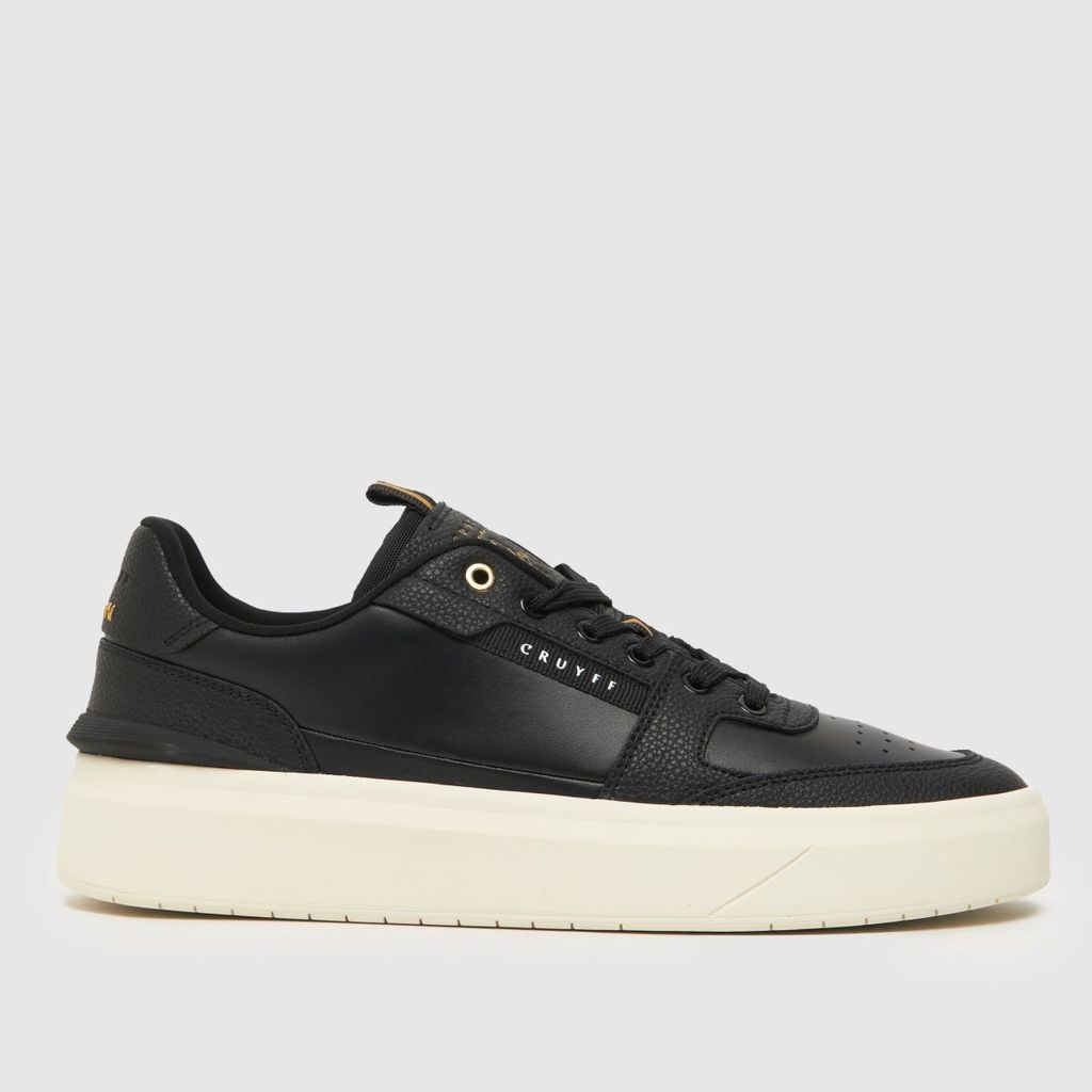 endorsed tennis trainers in black & gold