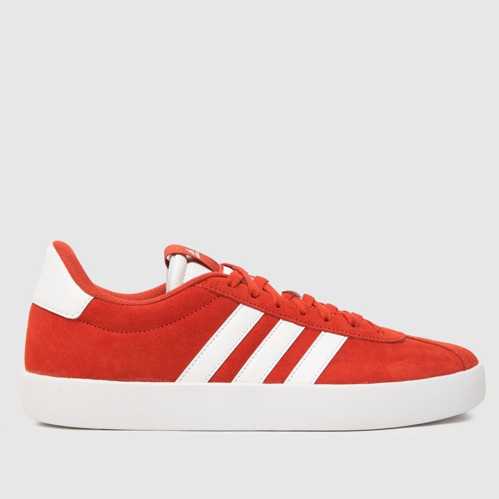 vl court 3.0 trainers in white & red