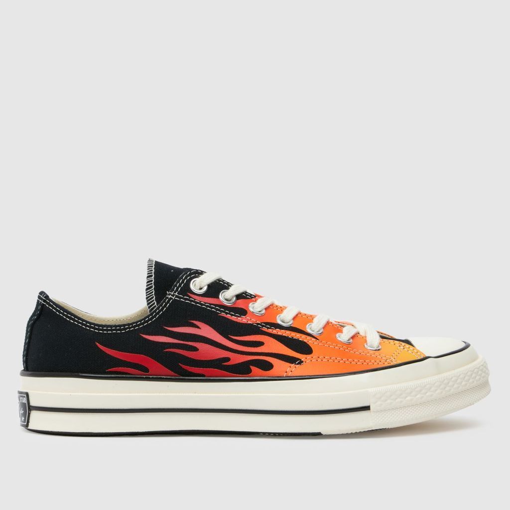 chuck 70 ox flames trainers in black multi