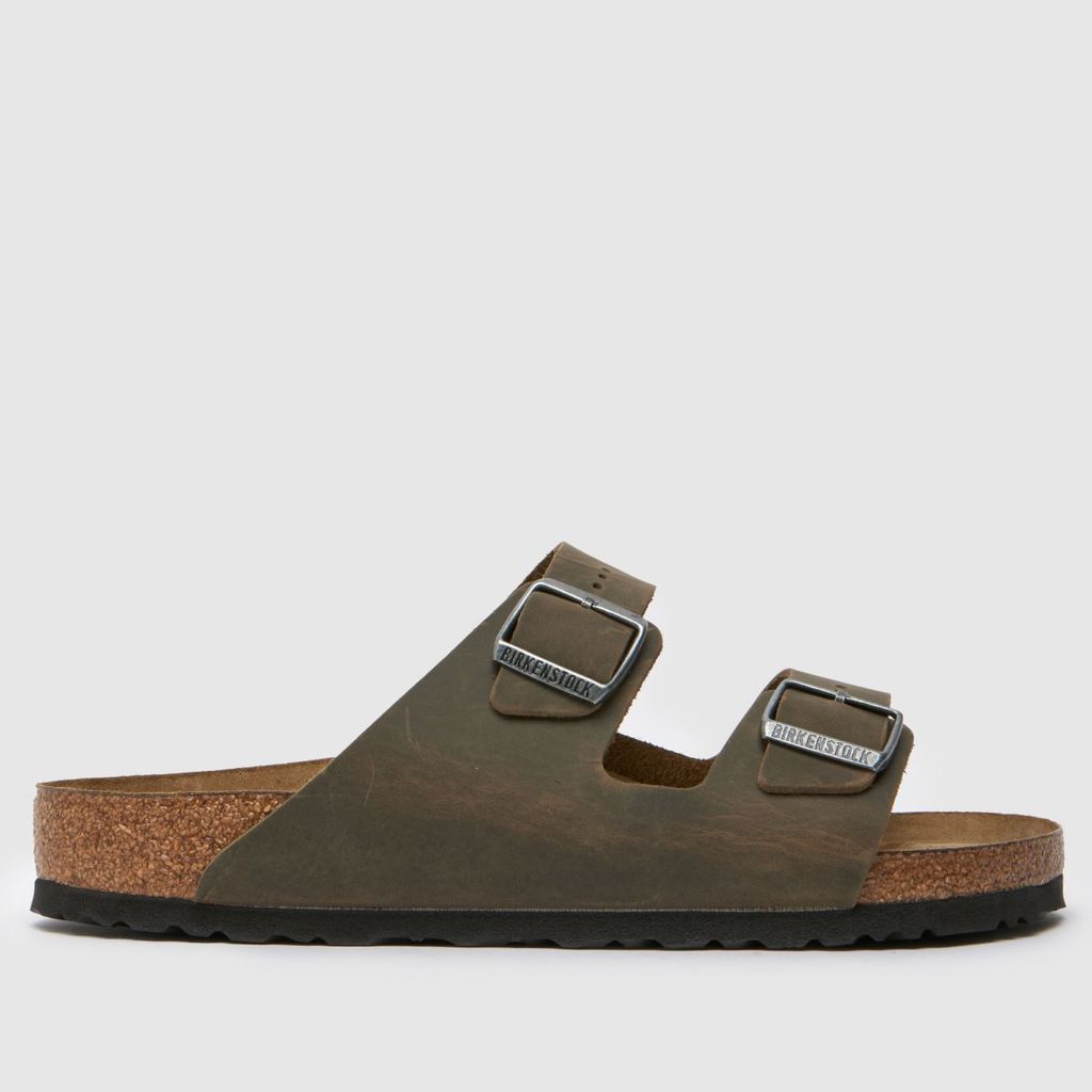 arizona oiled leather sandals in khaki