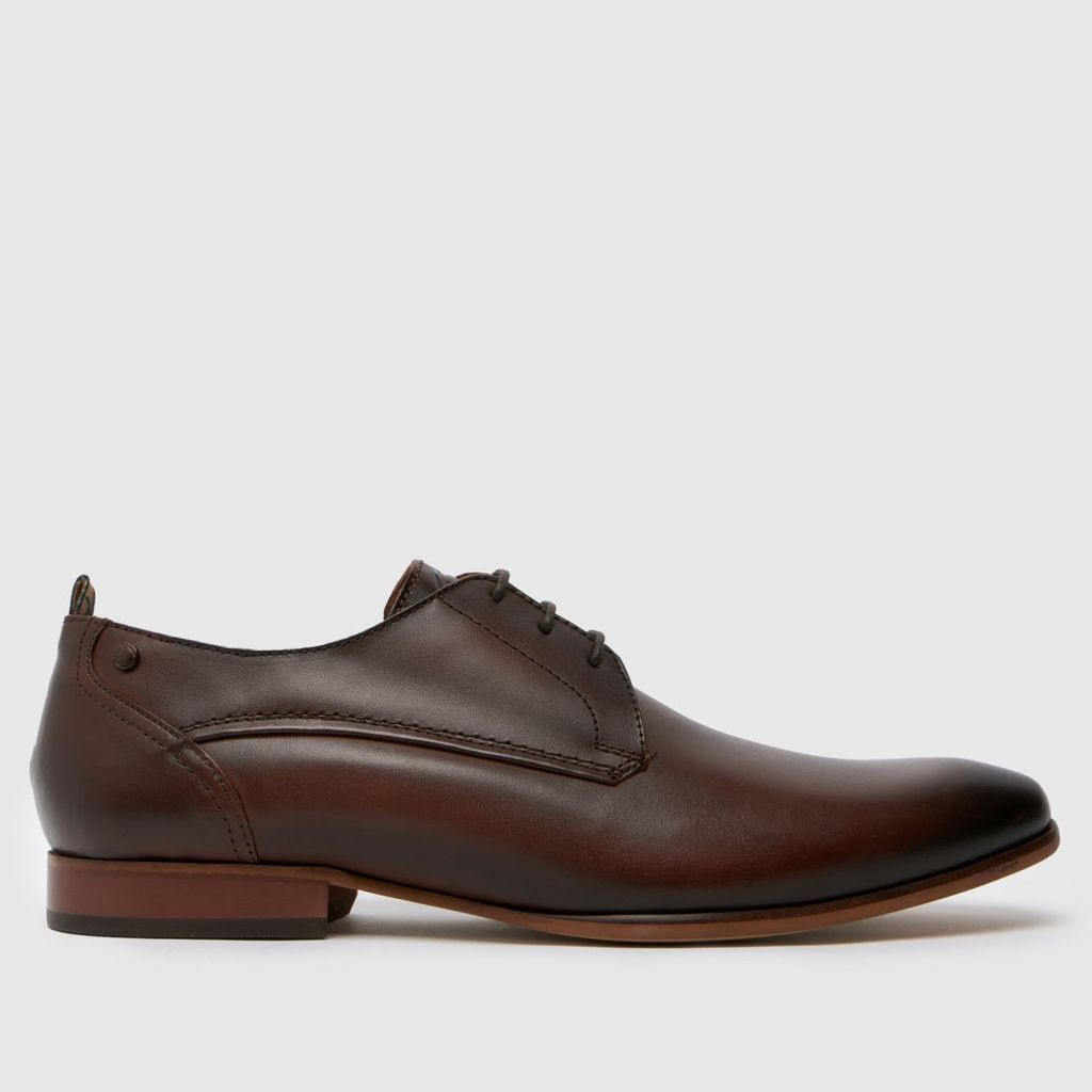 gambino waxy derby shoes in dark brown