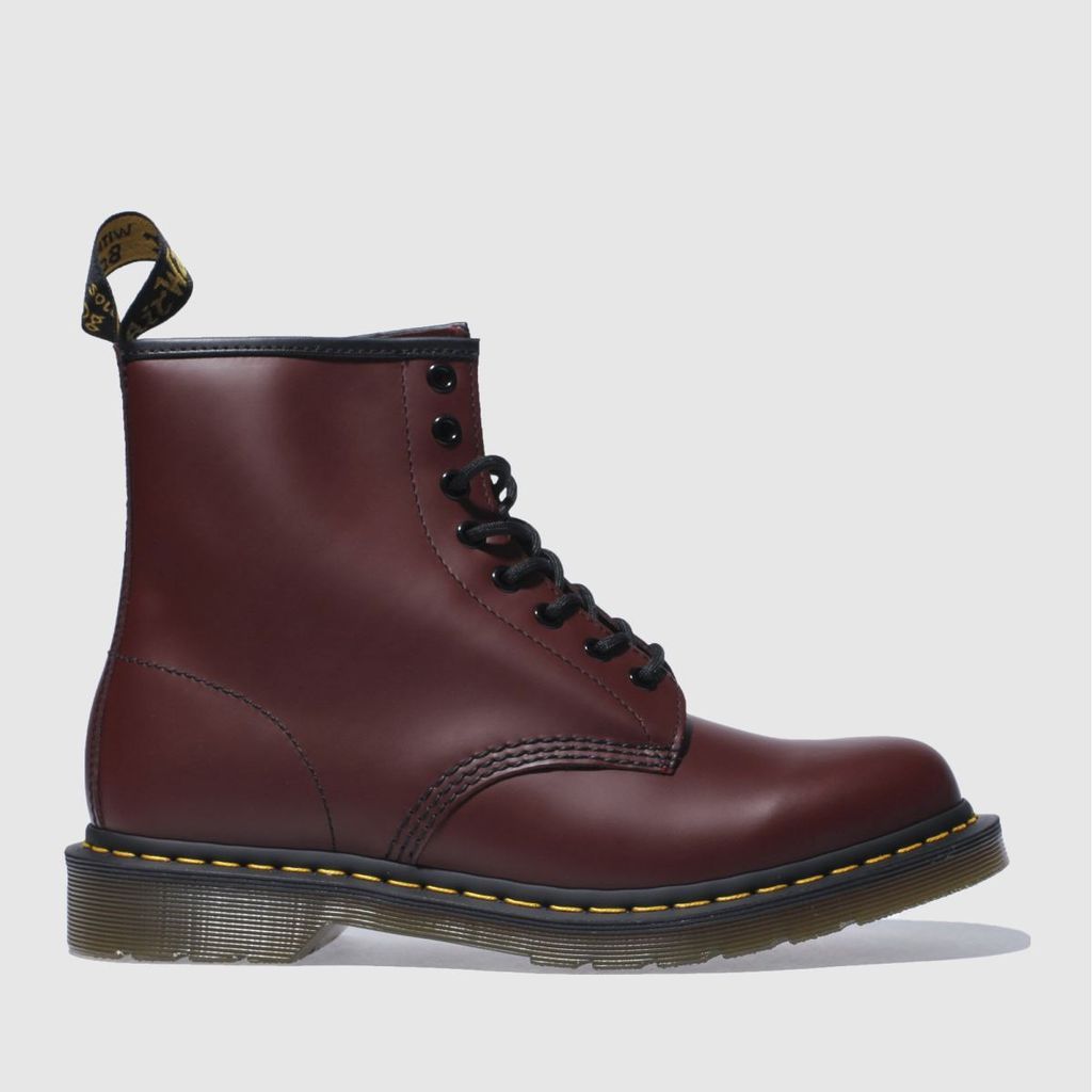 1460 boots in burgundy