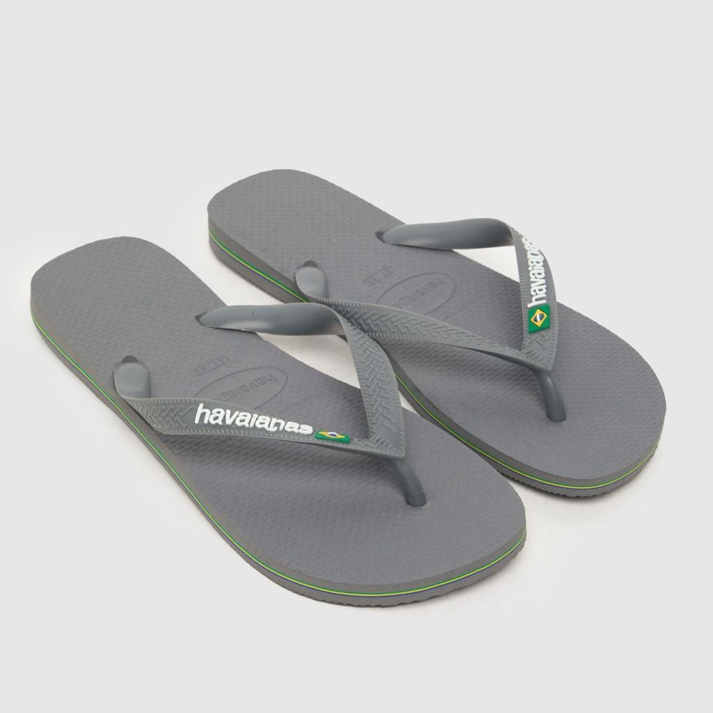 brasil logo sandals in grey