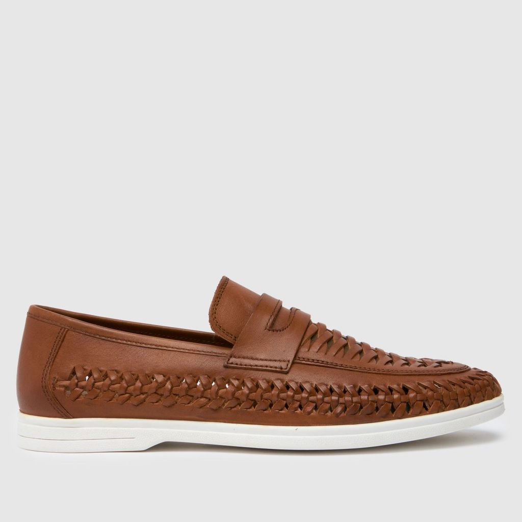 rees woven loafer shoes in brown