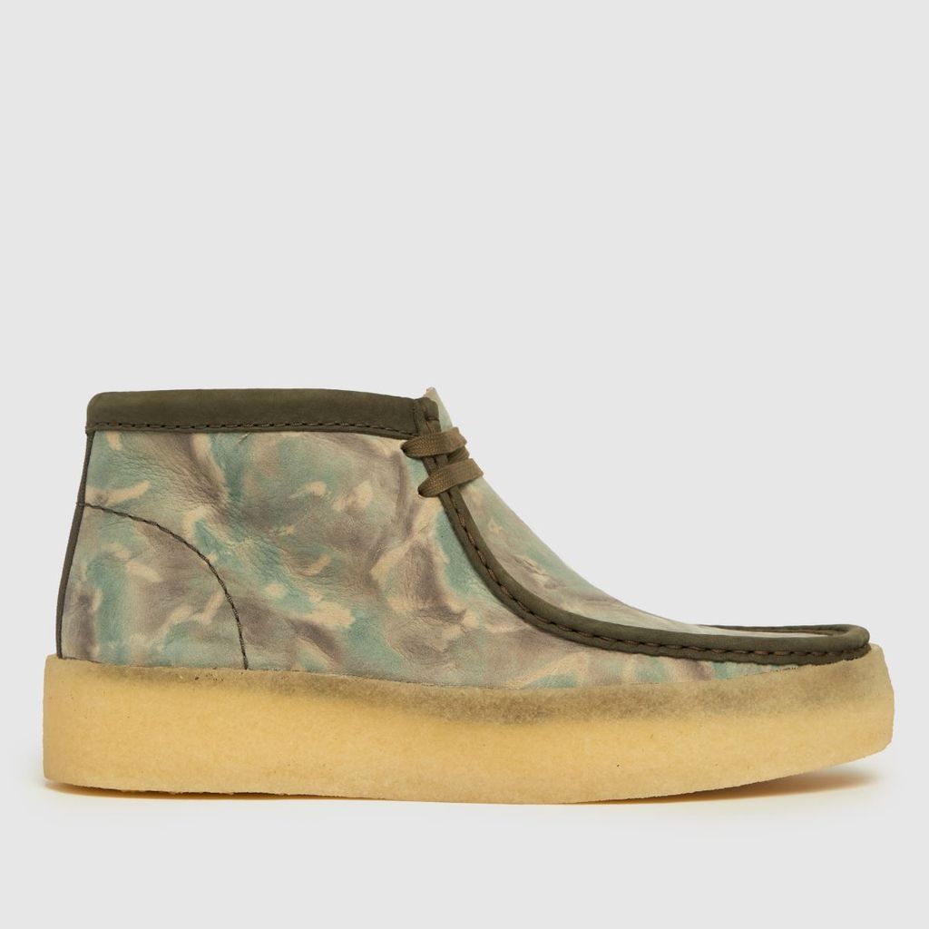 wallabee cup boots in green multi