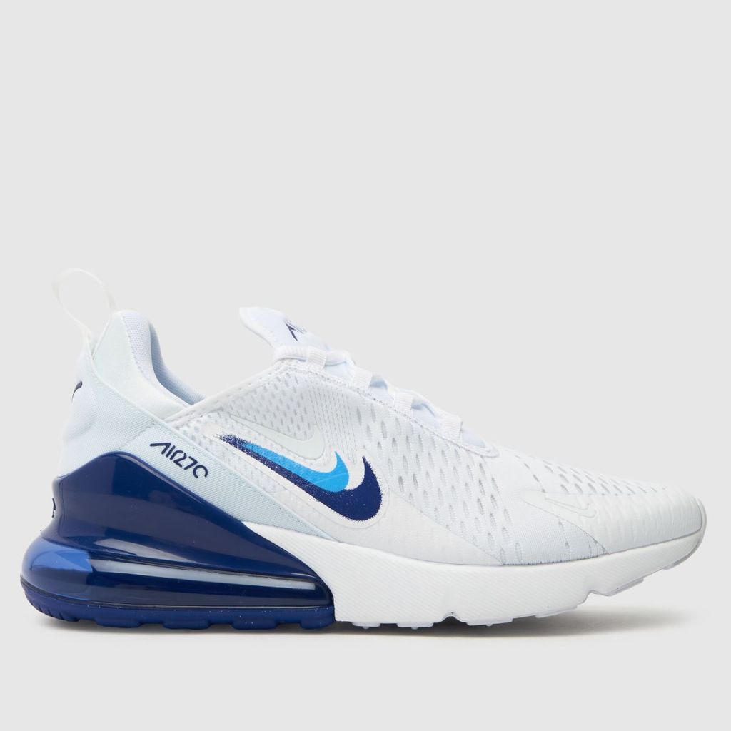 air max 270 trainers in white & blue