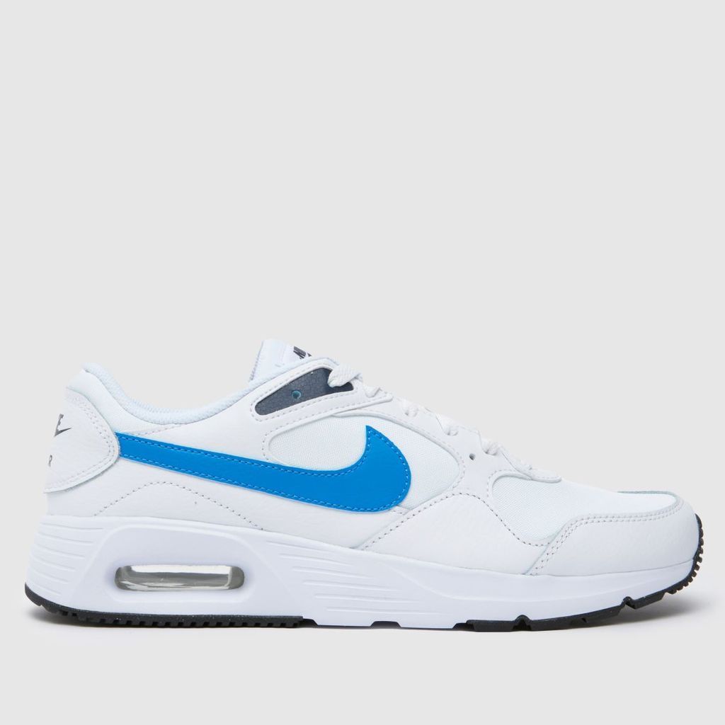 air max sc trainers in white & pl blue