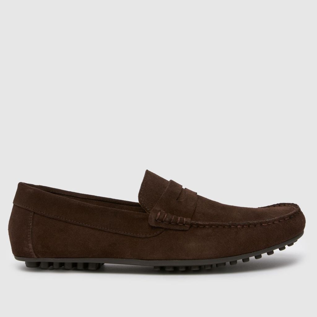 russell suede loafer shoes in brown