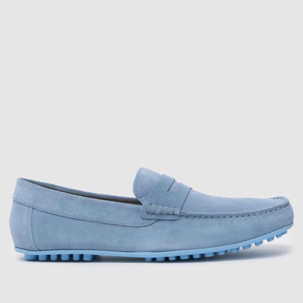 russell suede loafer shoes in pale blue
