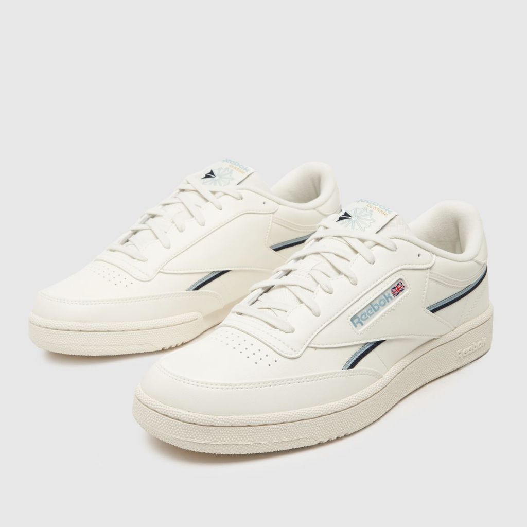 club c 85 trainers in white & blue