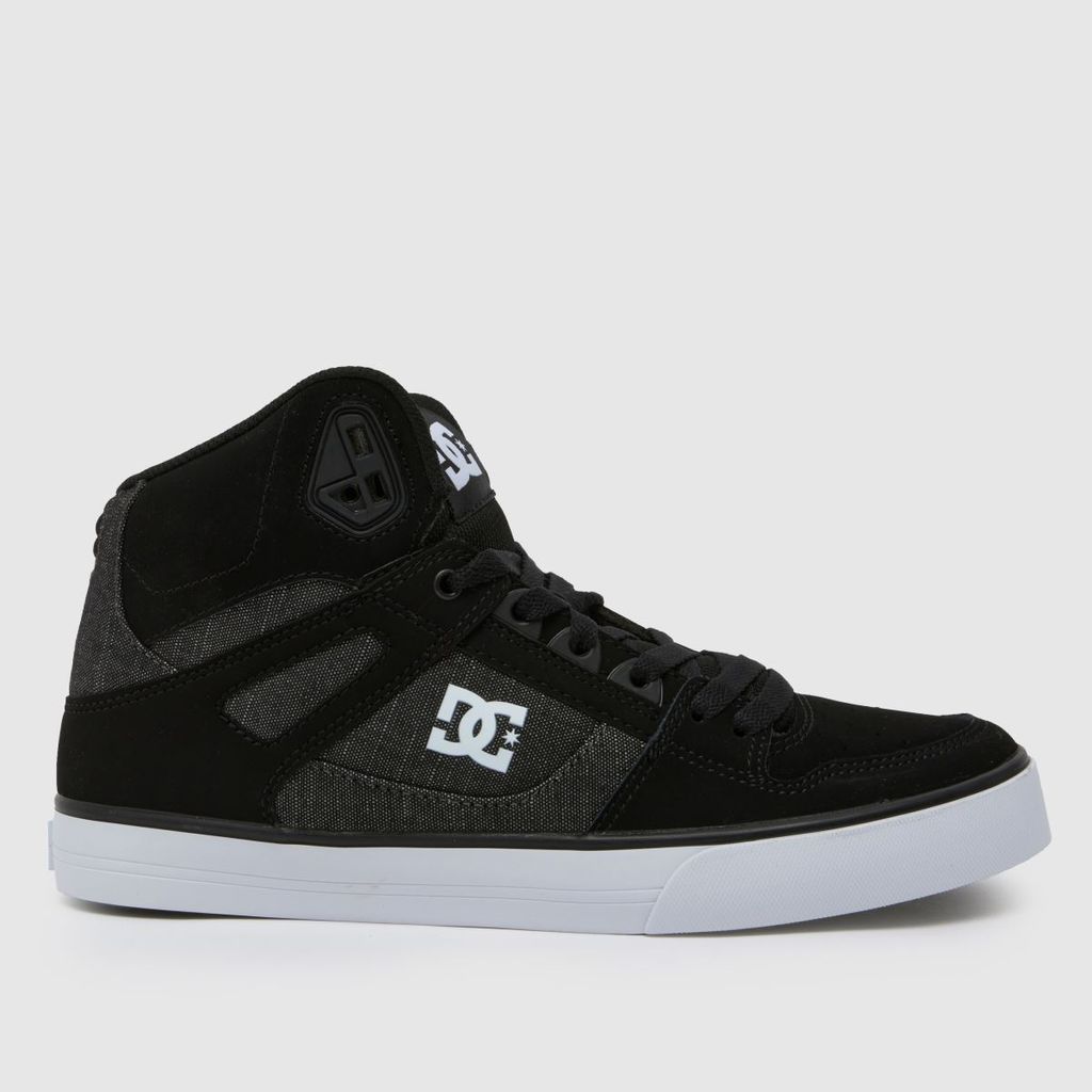 pure high-top wc trainers in black & grey