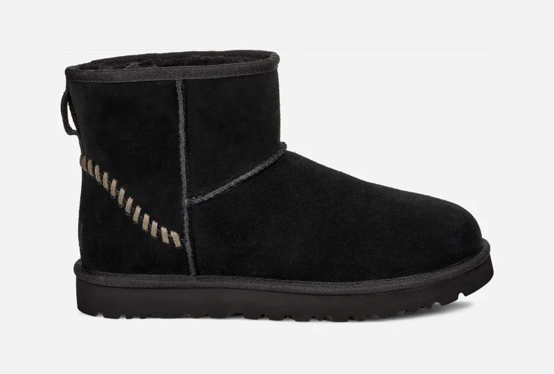 Classic Mini Deco Suede Boot for Men in Black, Size 8