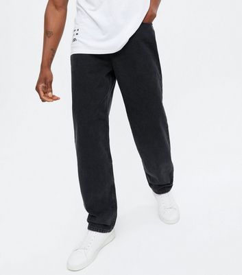 Men's Black Baggy Fit Jeans New Look