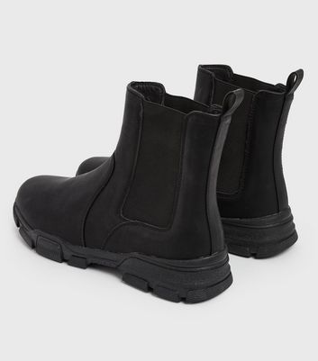 Men's Black Chunky Chelsea Boots New Look