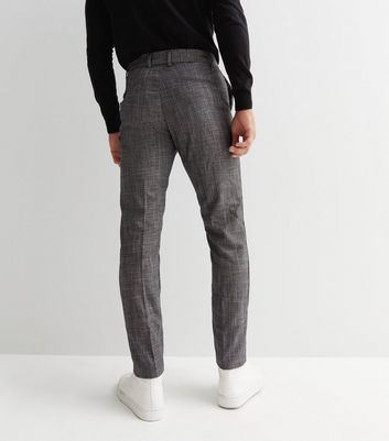 Men's Dark Grey Slim Fit Suit Trousers New Look