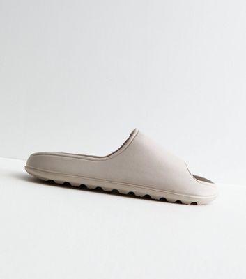 Men's Stone Moulded Sliders New Look