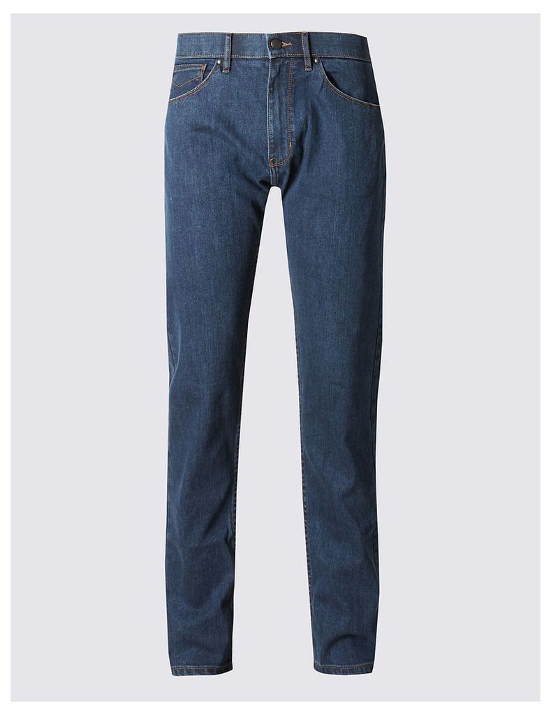 M&S Collection Tapered Fit Stretch Jeans with Stormwear