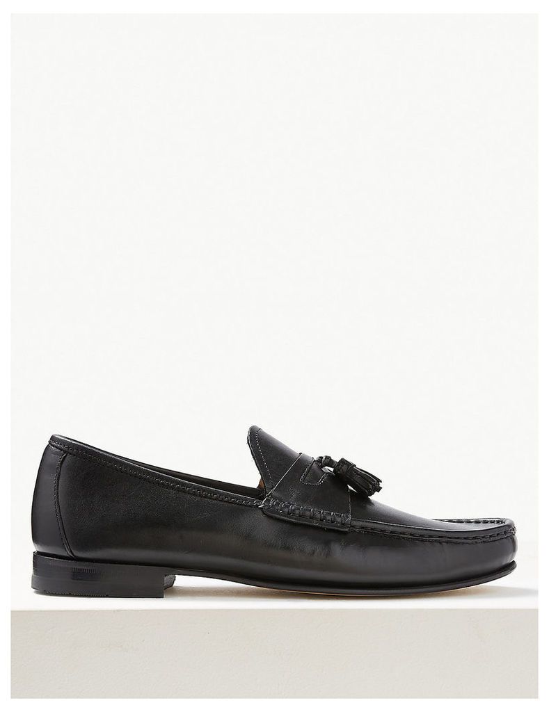 M&S Collection Leather Slip-on Tassel Loafers