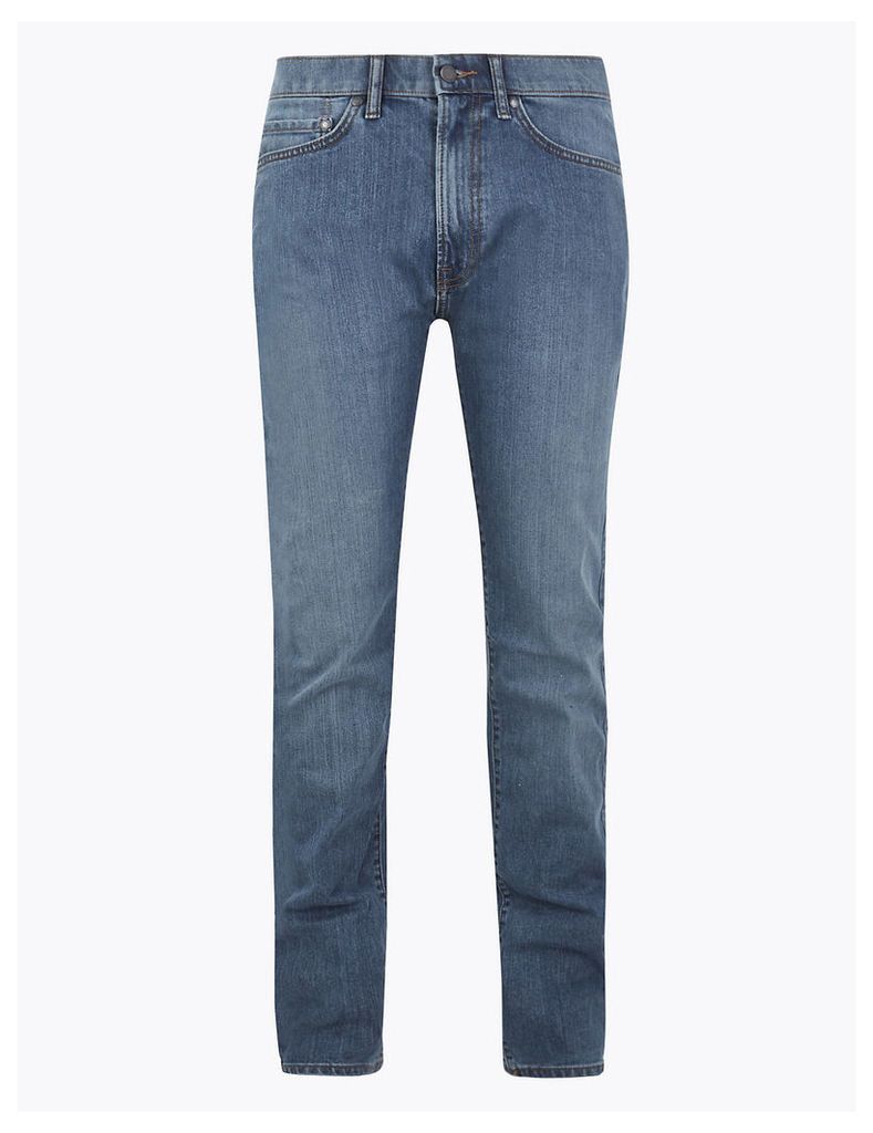 M&S Collection Tapered Fit Stretch Jeans with Stormwear