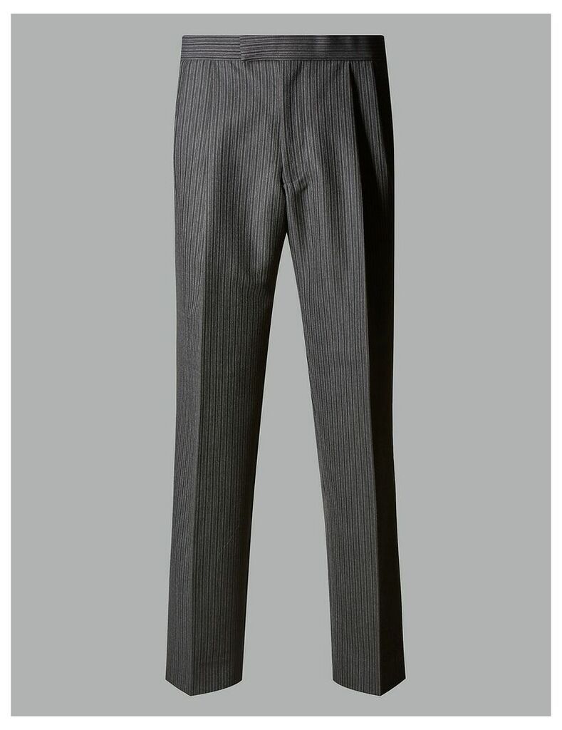 Autograph Charcoal Regular Fit Wool Blend Trousers