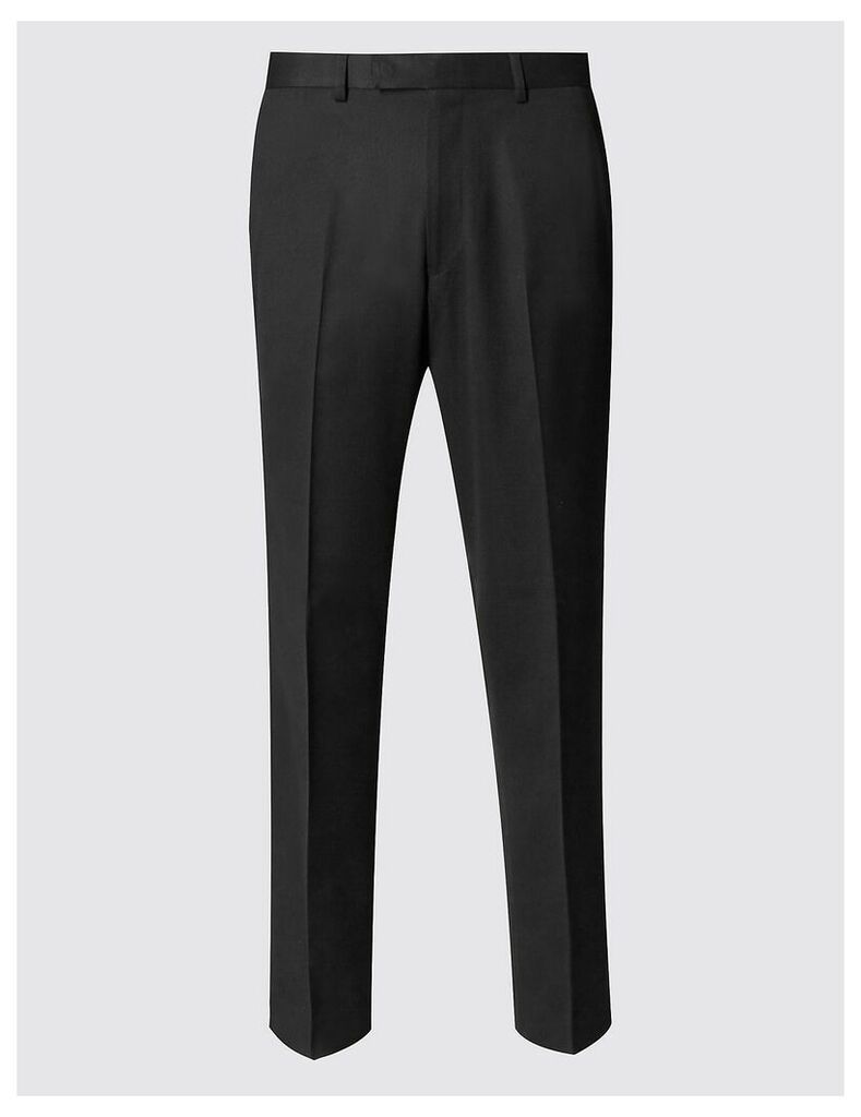 M&S Collection Black Regular Fit Trousers