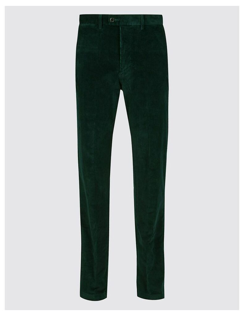 M&S Collection Regular Fit Corduroy Stretch Trousers