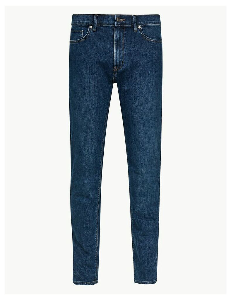 M&S Collection Tapered Fit Stretch Jeans